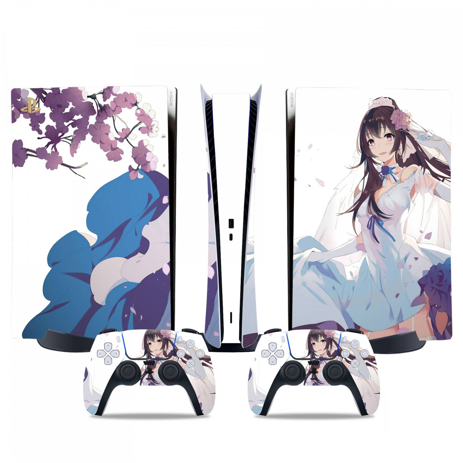 Anime decal skin for PS5 digital Console & 2 Controllers