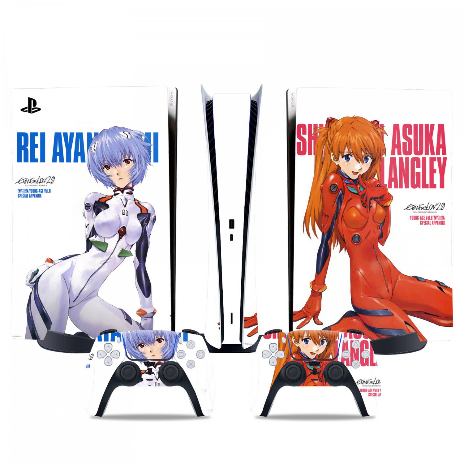 Anime decal skin for PS5 digital Console & 2 Controllers