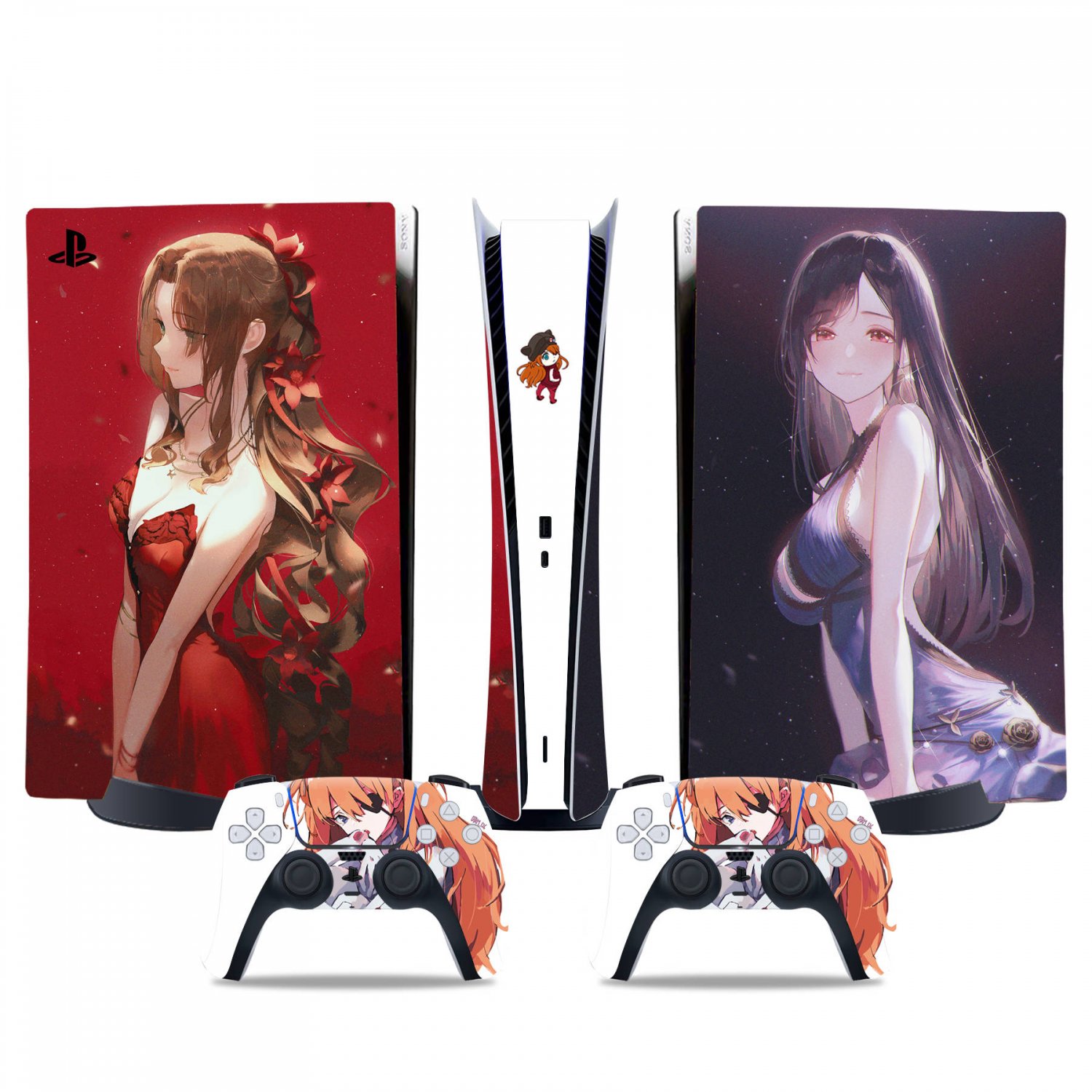 Anime decal skin for PS5 digital Console & 2 Controllers