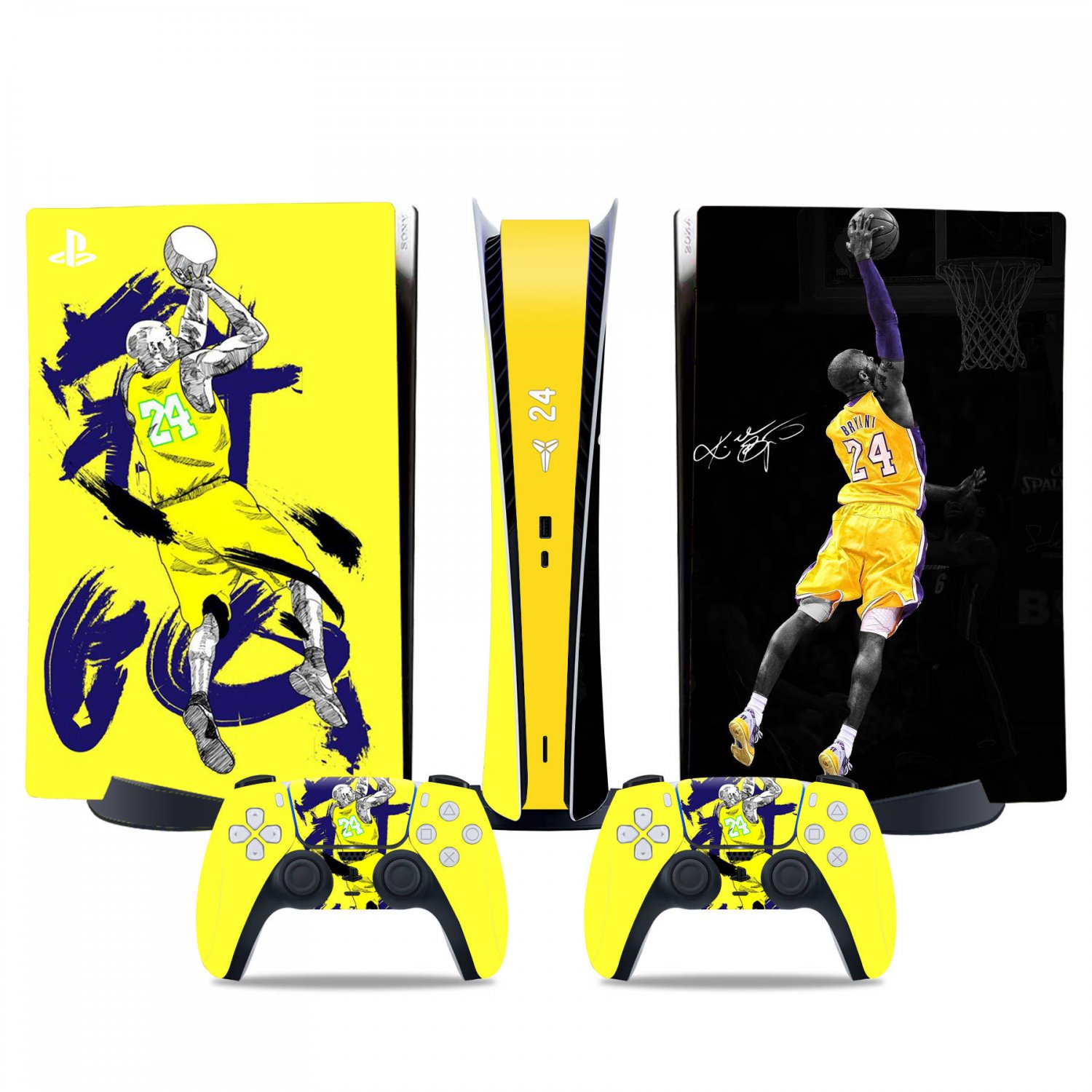 Kobe Bryant decal skin for PS5 digital Console & 2 Controllers