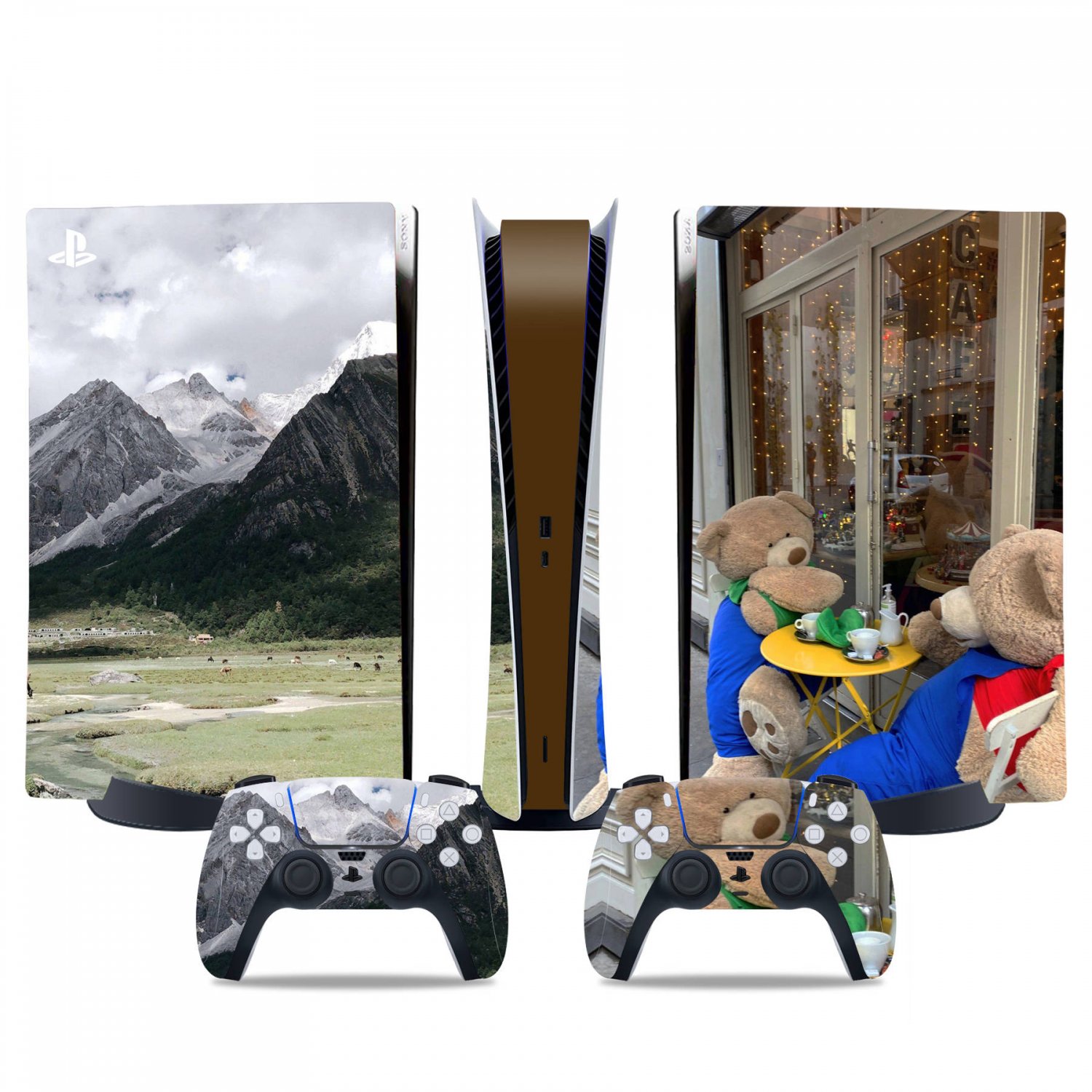 KAWS decal skin for PS5 digital Console & 2 Controllers