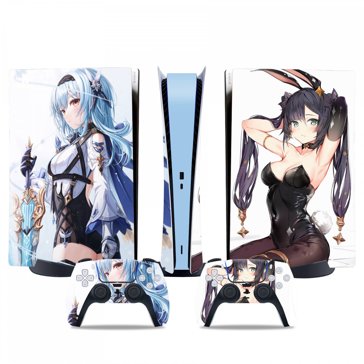 Anime decal skin for PS5 digital Console & 2 Controllers