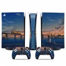 Anime Scene decal skin for PS5 digital Console & 2 Controllers
