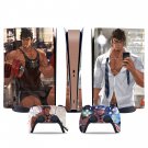 Silver Gym decal skin for PS5 digital Console & 2 Controllers