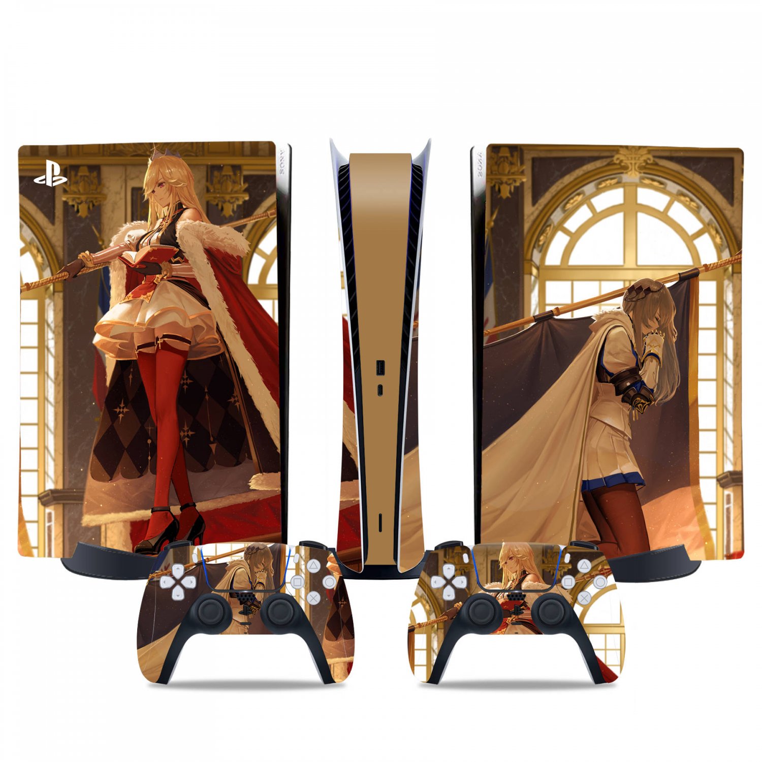 Anime decal skin for PS5 digital Console & 2 Controllers
