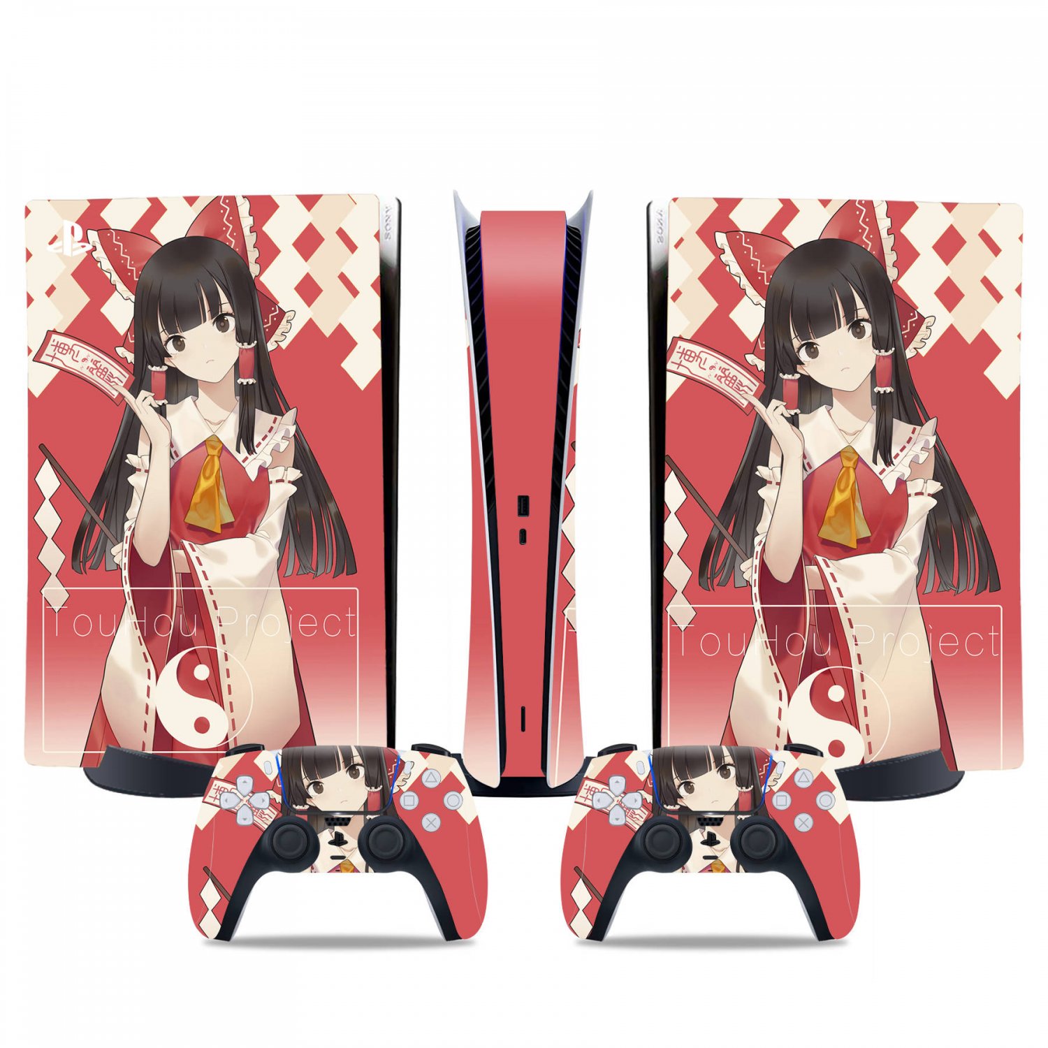 Anime decal skin for PS5 digital Console & 2 Controllers