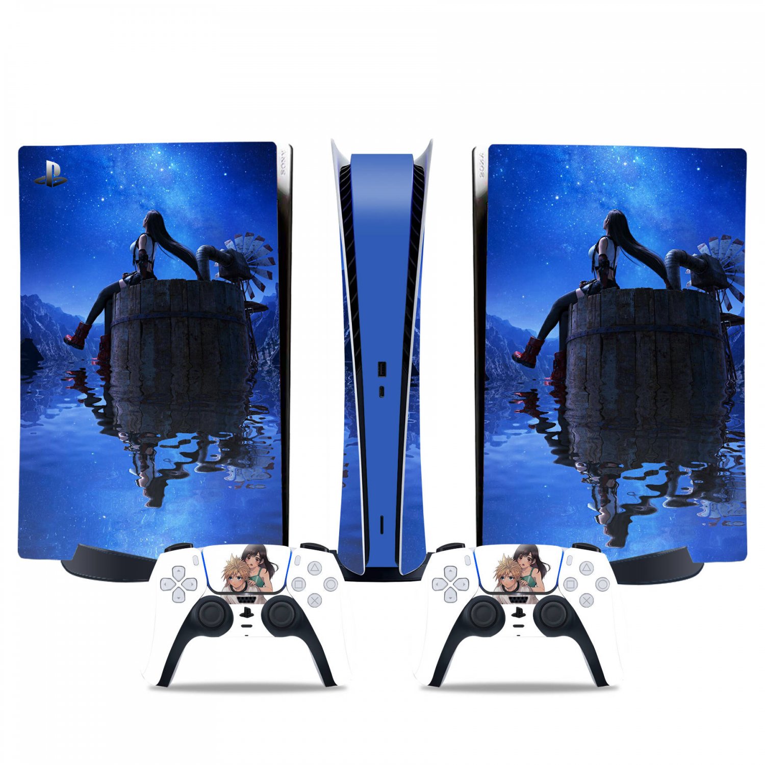 Anime decal skin for PS5 digital Console & 2 Controllers