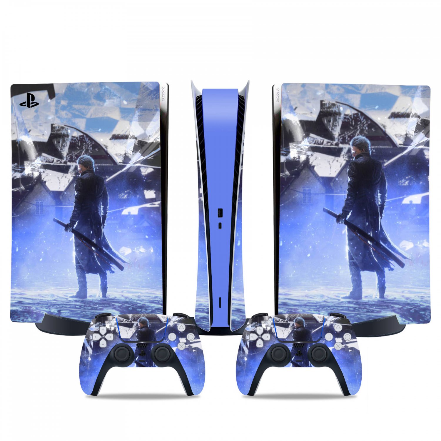 Devil May Cry decal skin for PS5 digital Console & 2 Controllers