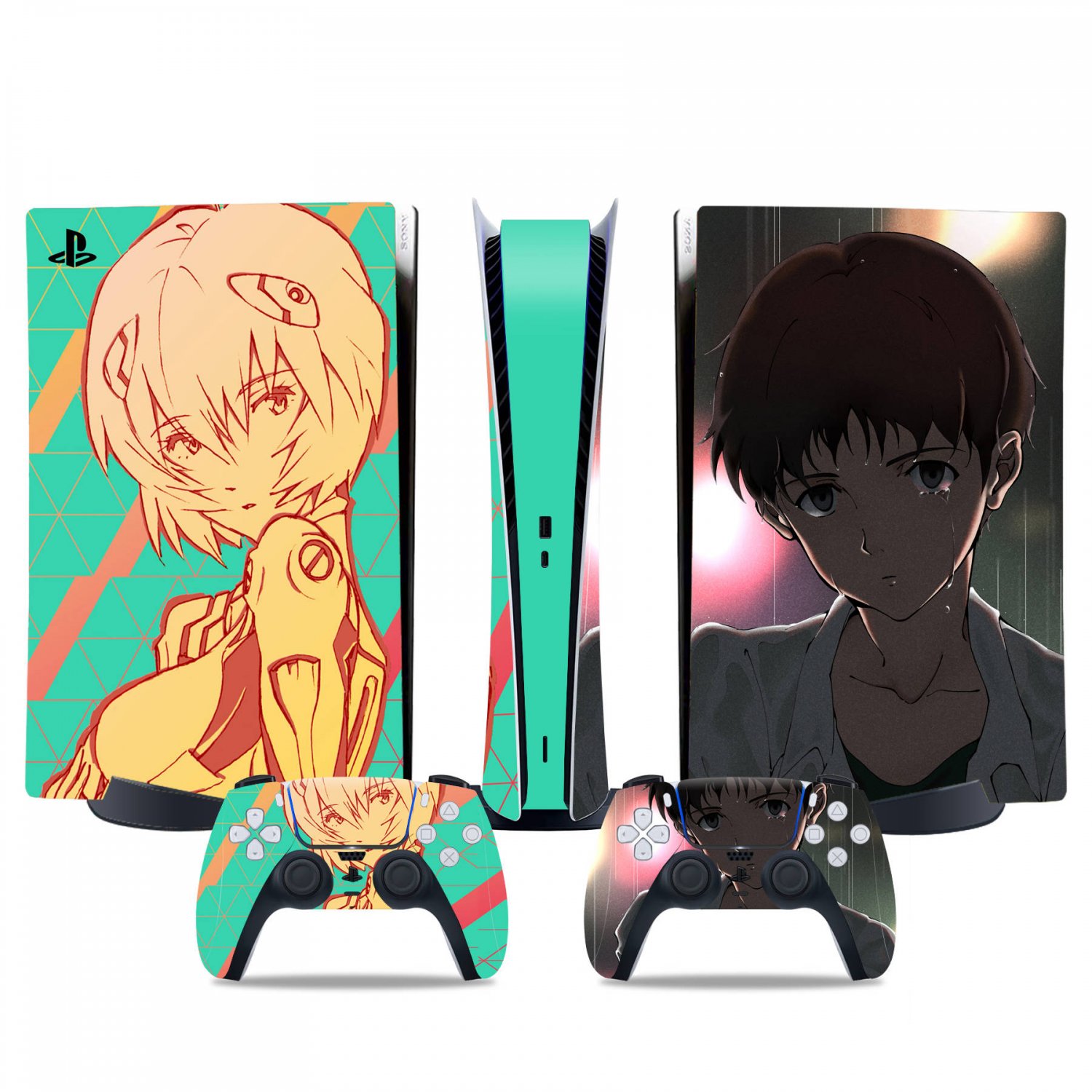 Anime decal skin for PS5 digital Console & 2 Controllers