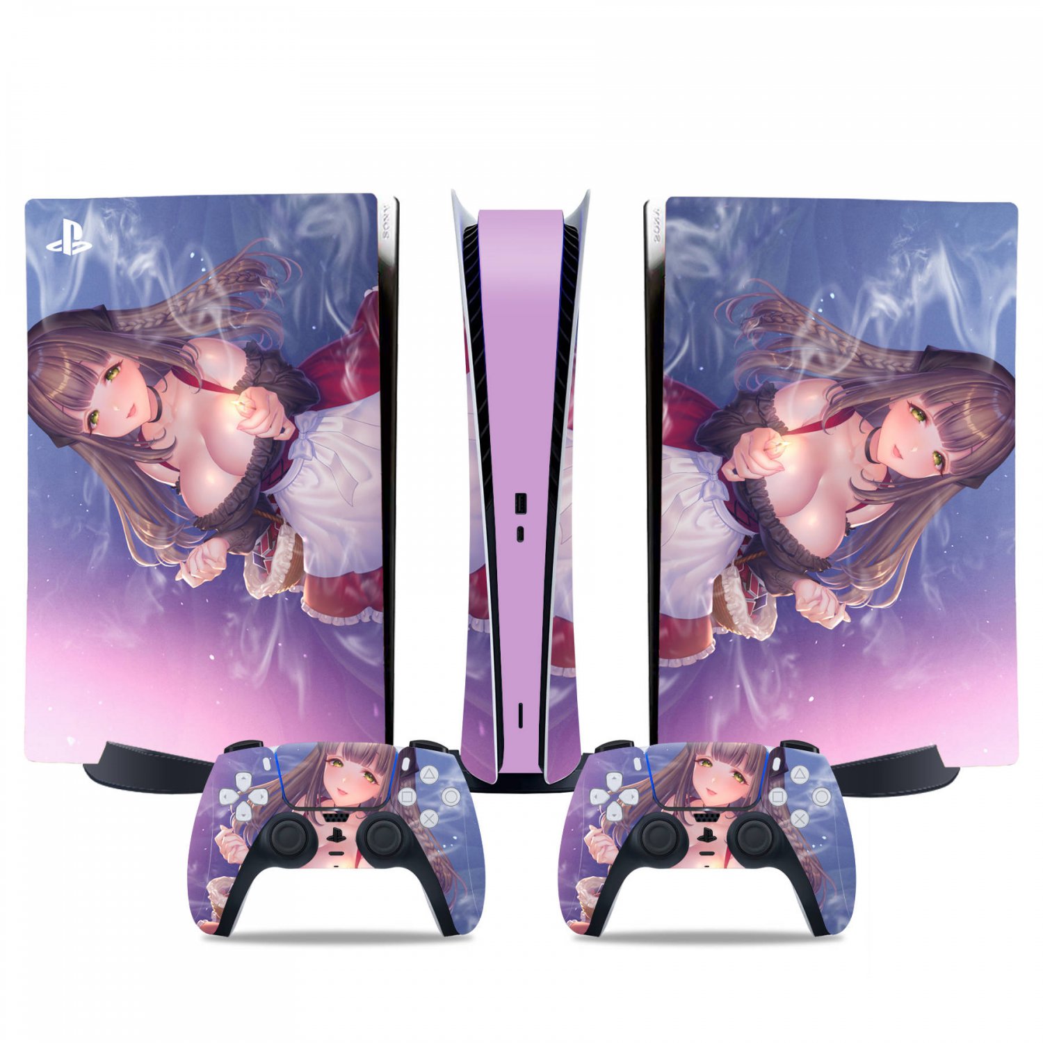 Demon layer decal skin for PS5 digital Console & 2 Controllers