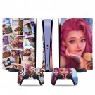 Anime Girl decal skin for PS5 digital Console & 2 Controllers