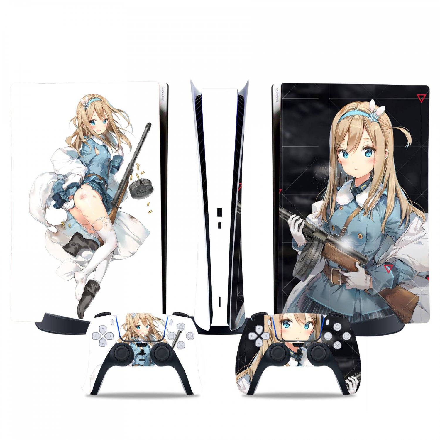 Anime decal skin for PS5 digital Console & 2 Controllers