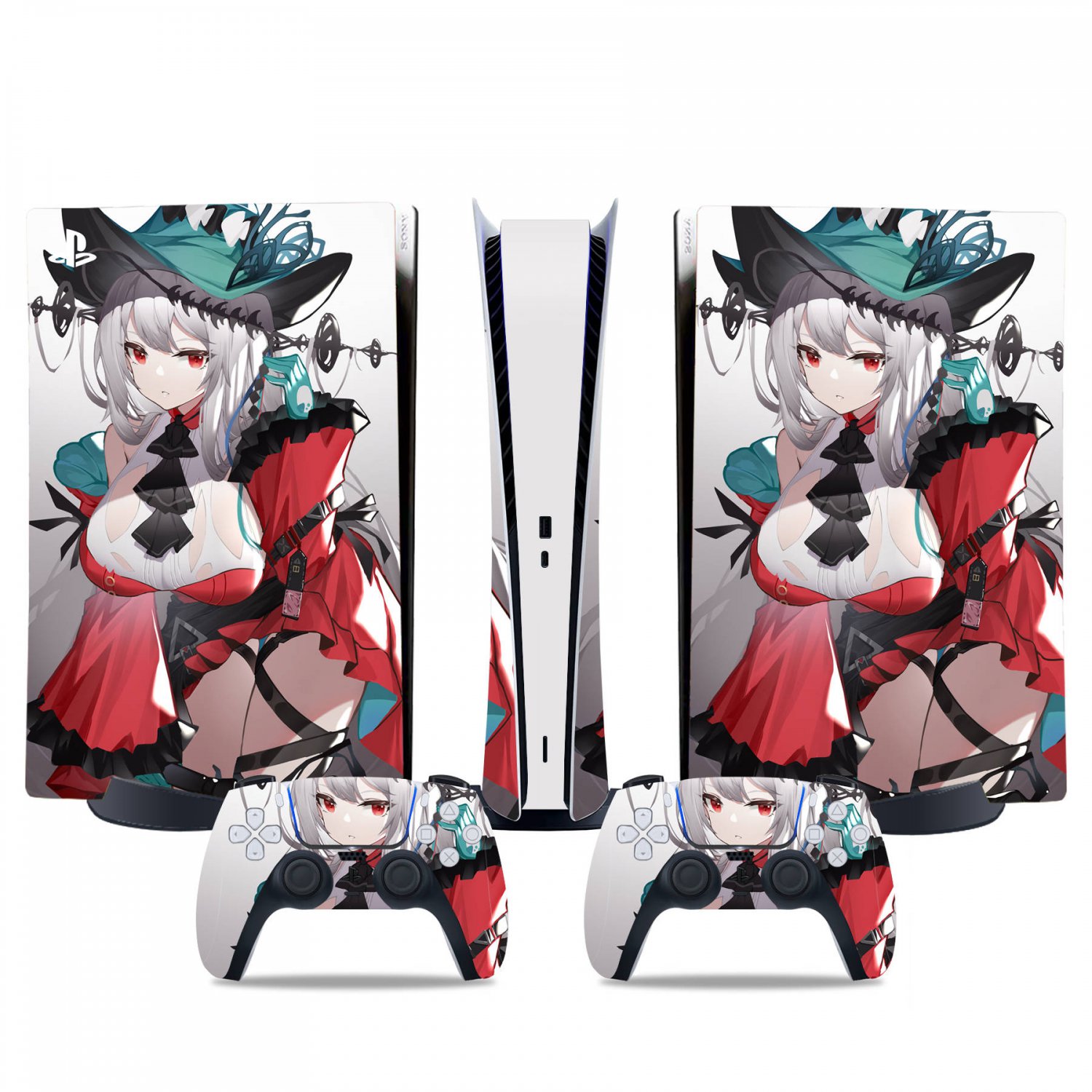 Anime decal skin for PS5 digital Console & 2 Controllers