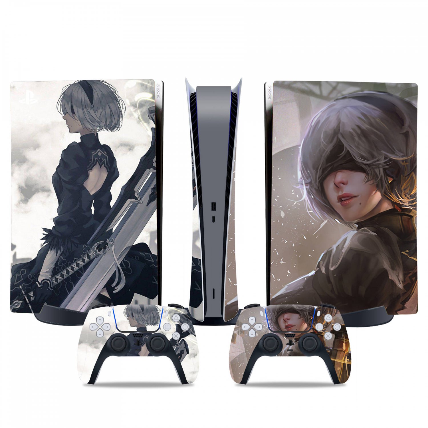 Nier Automata decal skin for PS5 digital Console & 2 Controllers