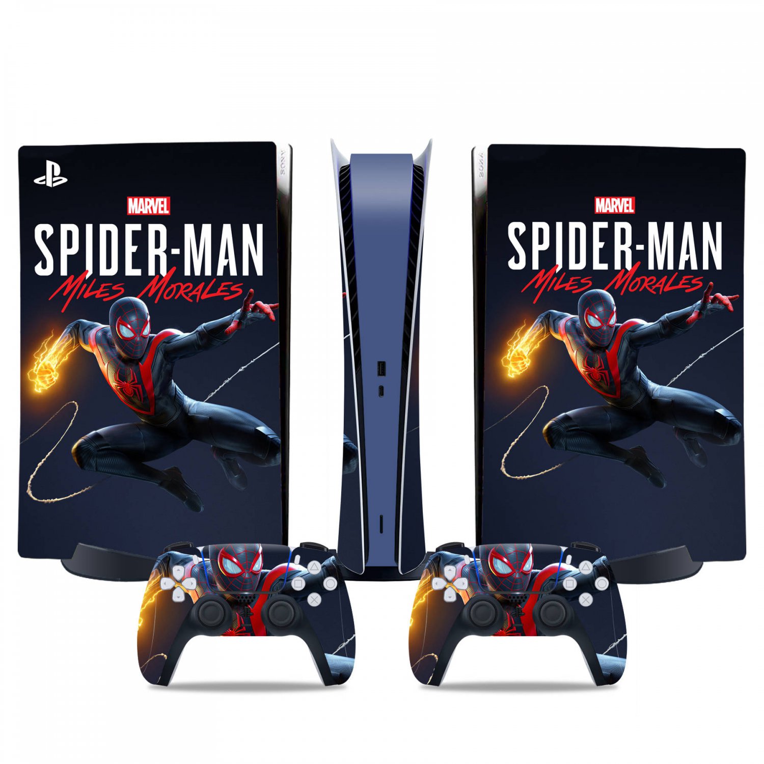 Spiderman decal skin for PS5 digital Console & 2 Controllers