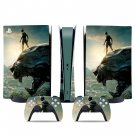 Black Panther decal skin for PS5 digital Console & 2 Controllers