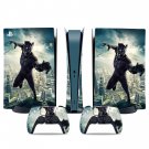 Black Panther decal skin for PS5 digital Console & 2 Controllers