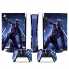Black Panther decal skin for PS5 digital Console & 2 Controllers