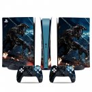 Black Panther decal skin for PS5 digital Console & 2 Controllers