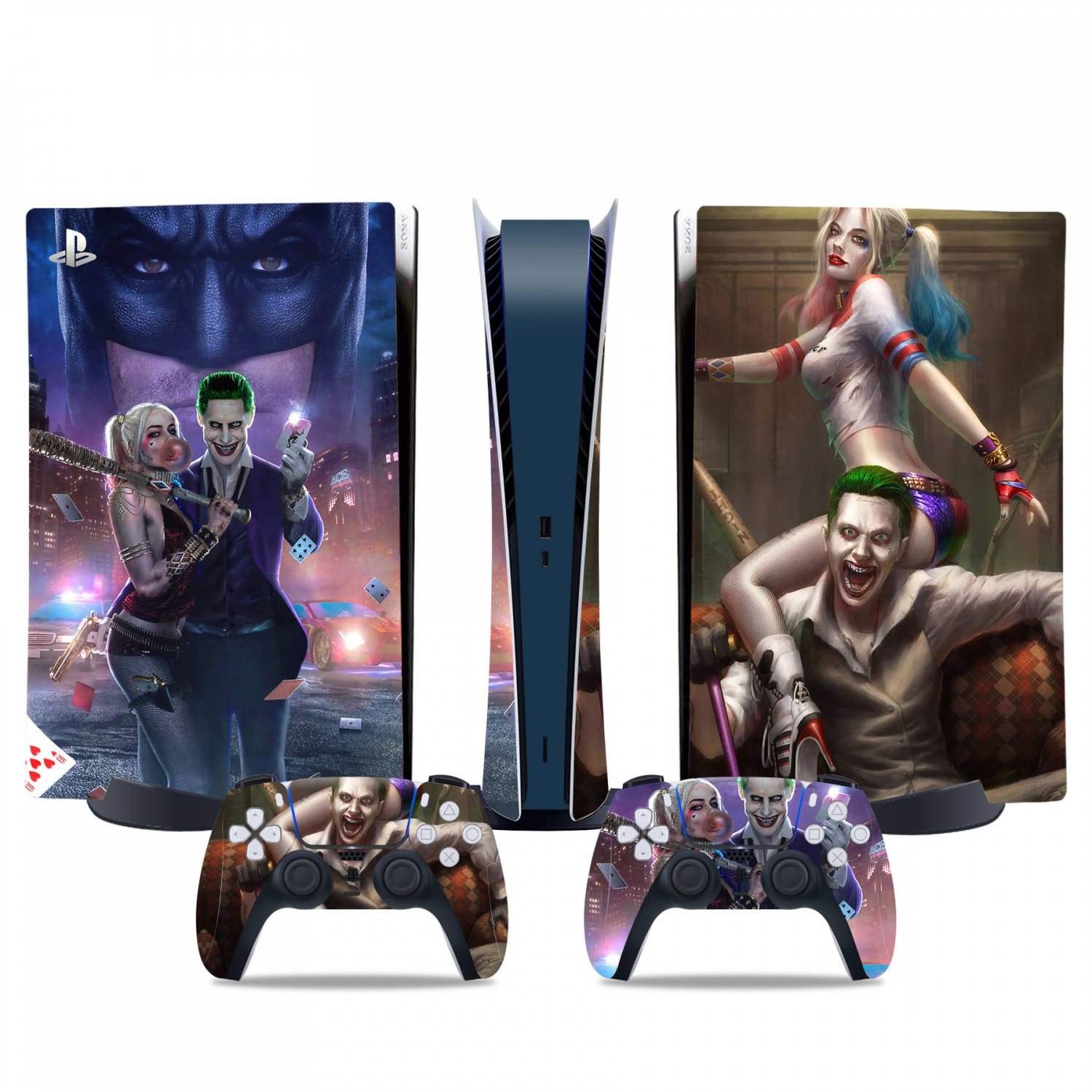 Harley Quinn decal skin for PS5 digital Console & 2 Controllers