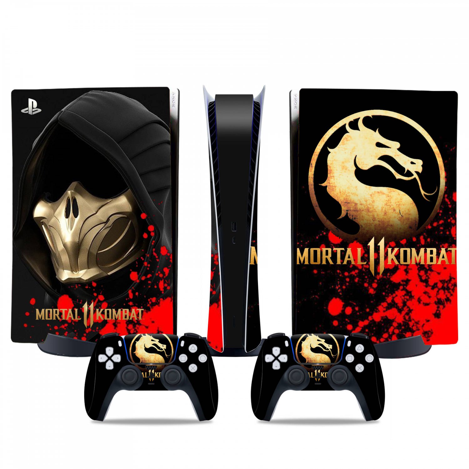 Mortal Kombat 11 decal skin for PS5 digital Console & 2 Controllers