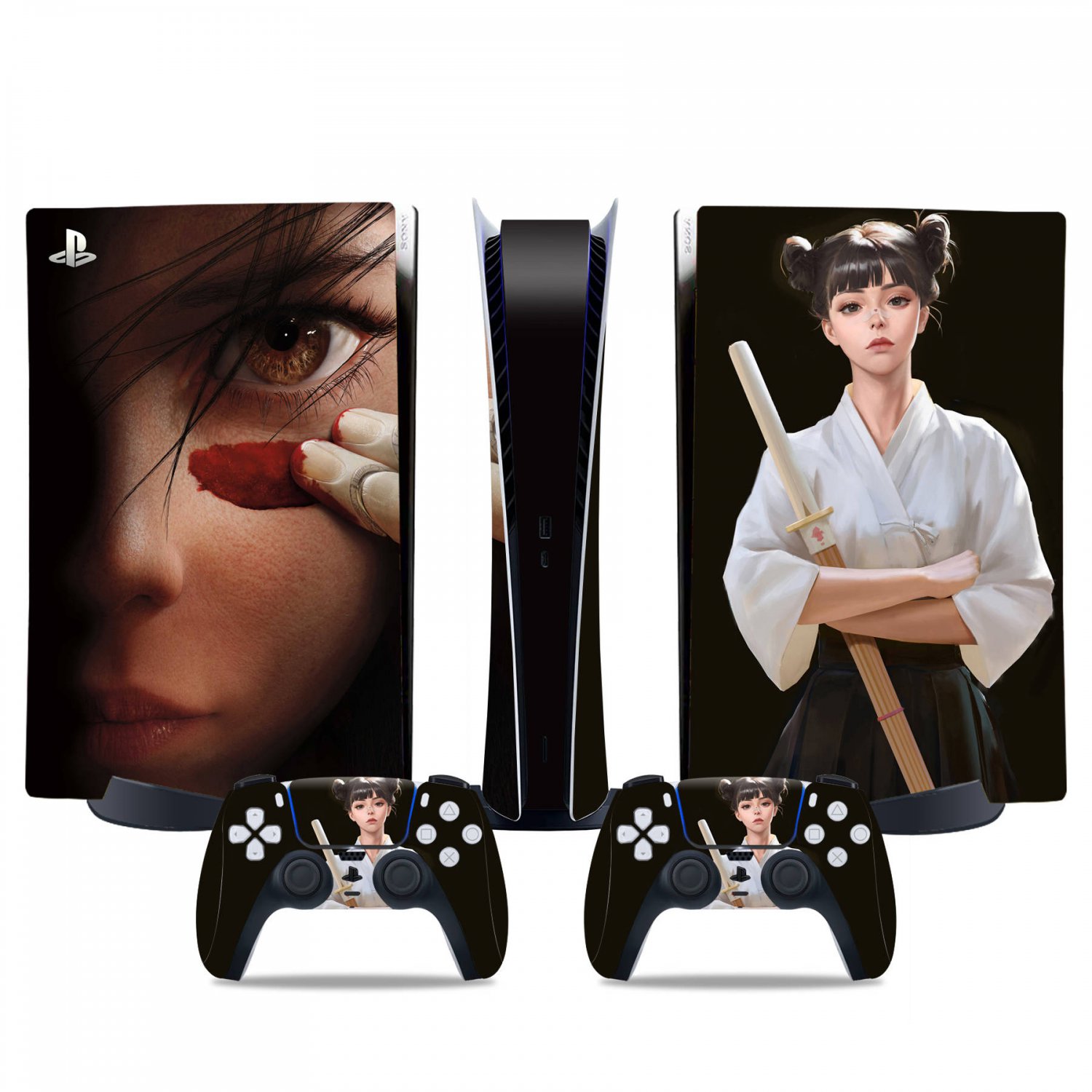 Junsheng Xu decal skin for PS5 digital Console & 2 Controllers