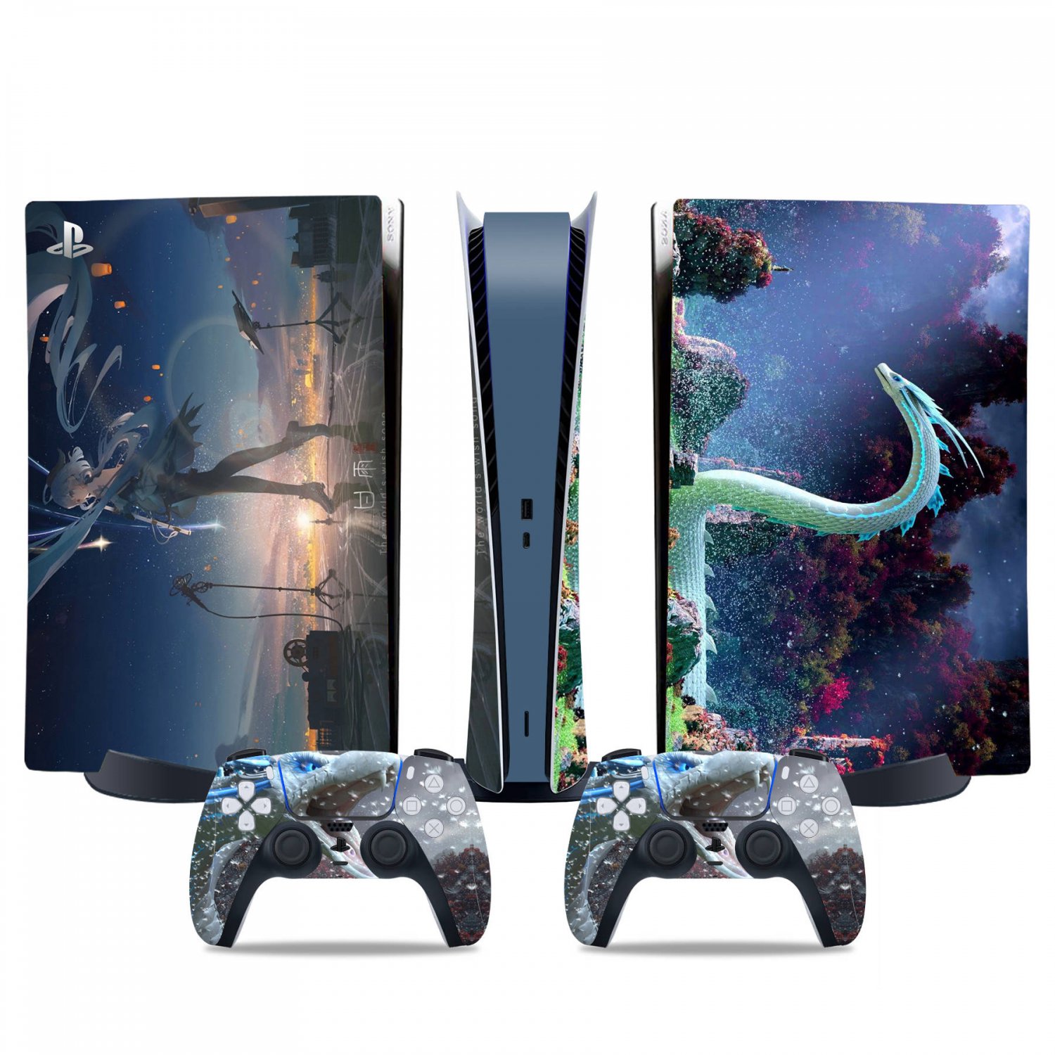 Genshin Impact decal skin for PS5 digital Console & 2 Controllers