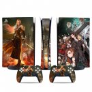 Final Fantasy 7 decal skin for PS5 digital Console & 2 Controllers