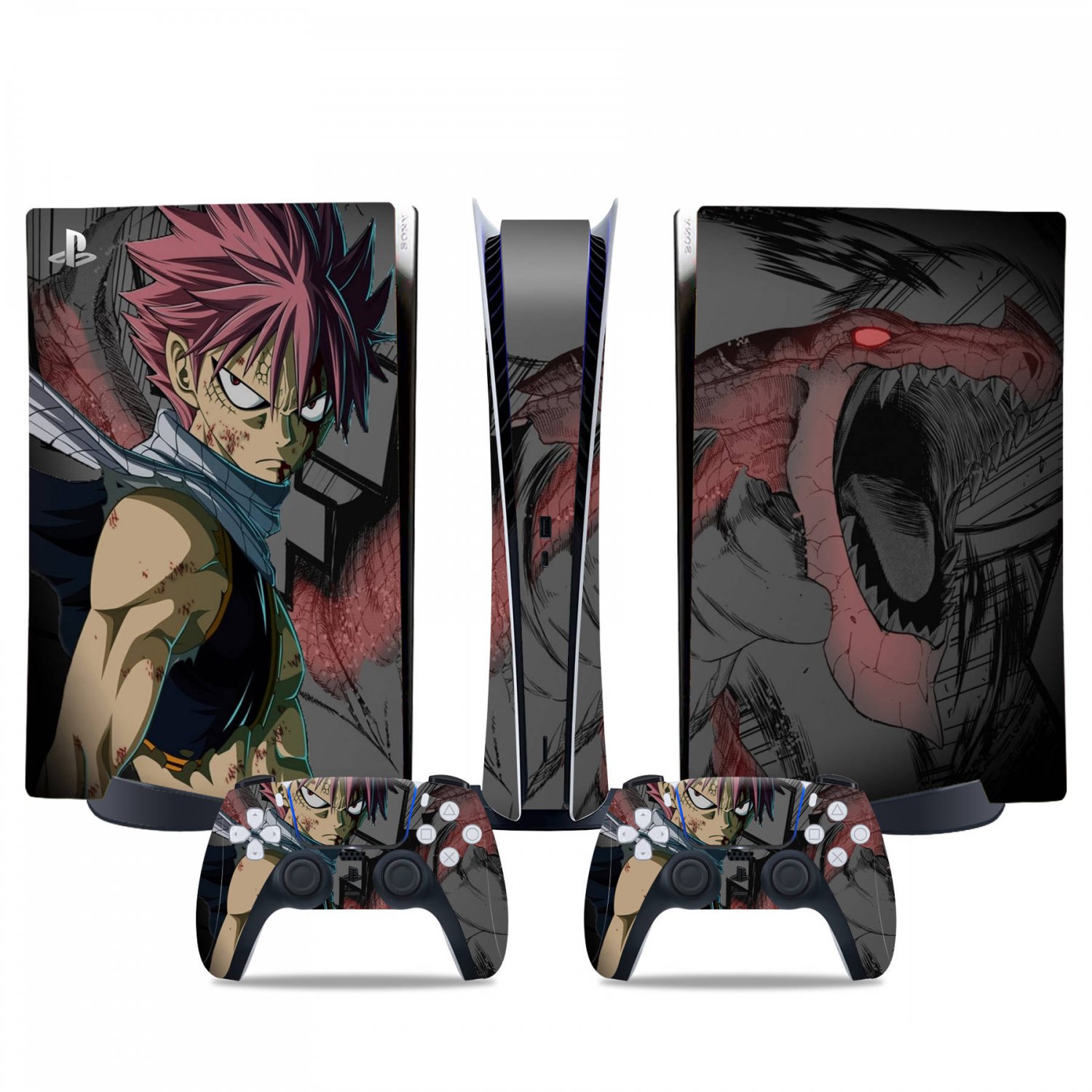 Fairy Tail decal skin for PS5 digital Console & 2 Controllers