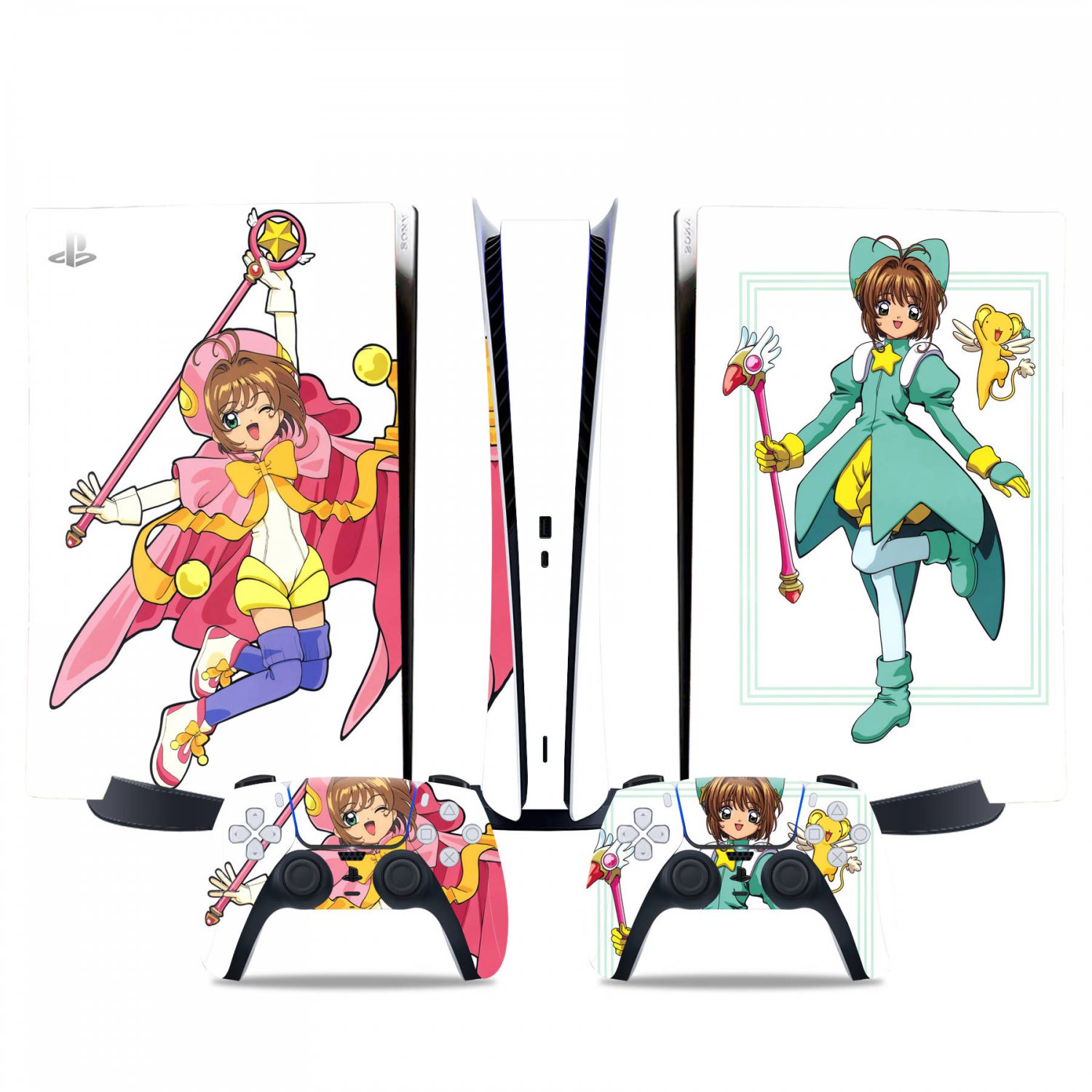 Anime decal skin for PS5 digital Console & 2 Controllers