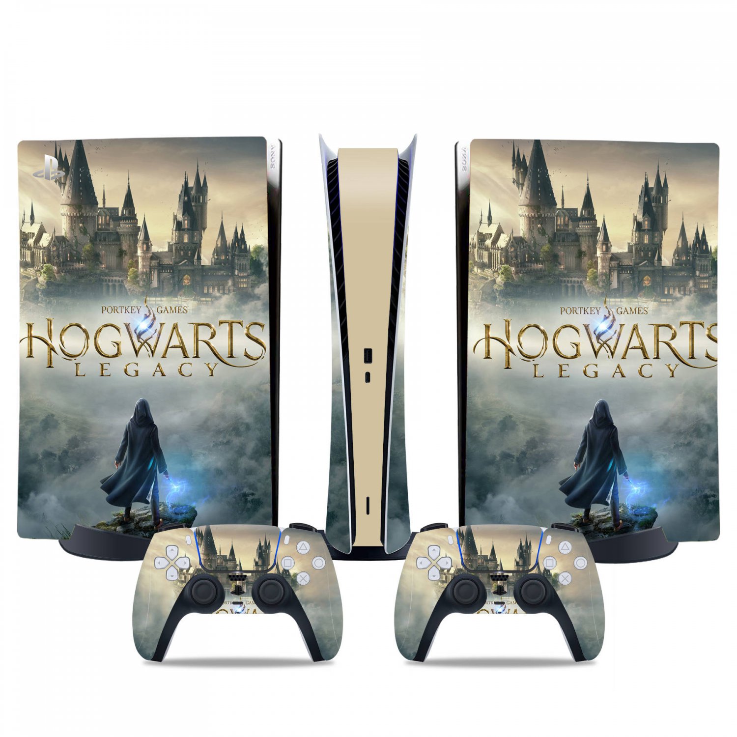Hogwarts Legacy decal skin for PS5 digital Console & 2 Controllers