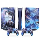 Monster Hunter Iceborne decal skin for PS5 digital Console & 2 Controllers