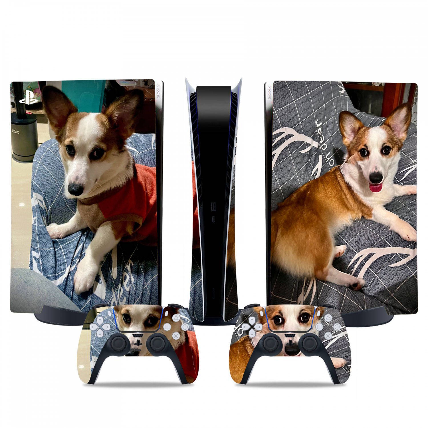 Cute Dog decal skin for PS5 digital Console & 2 Controllers
