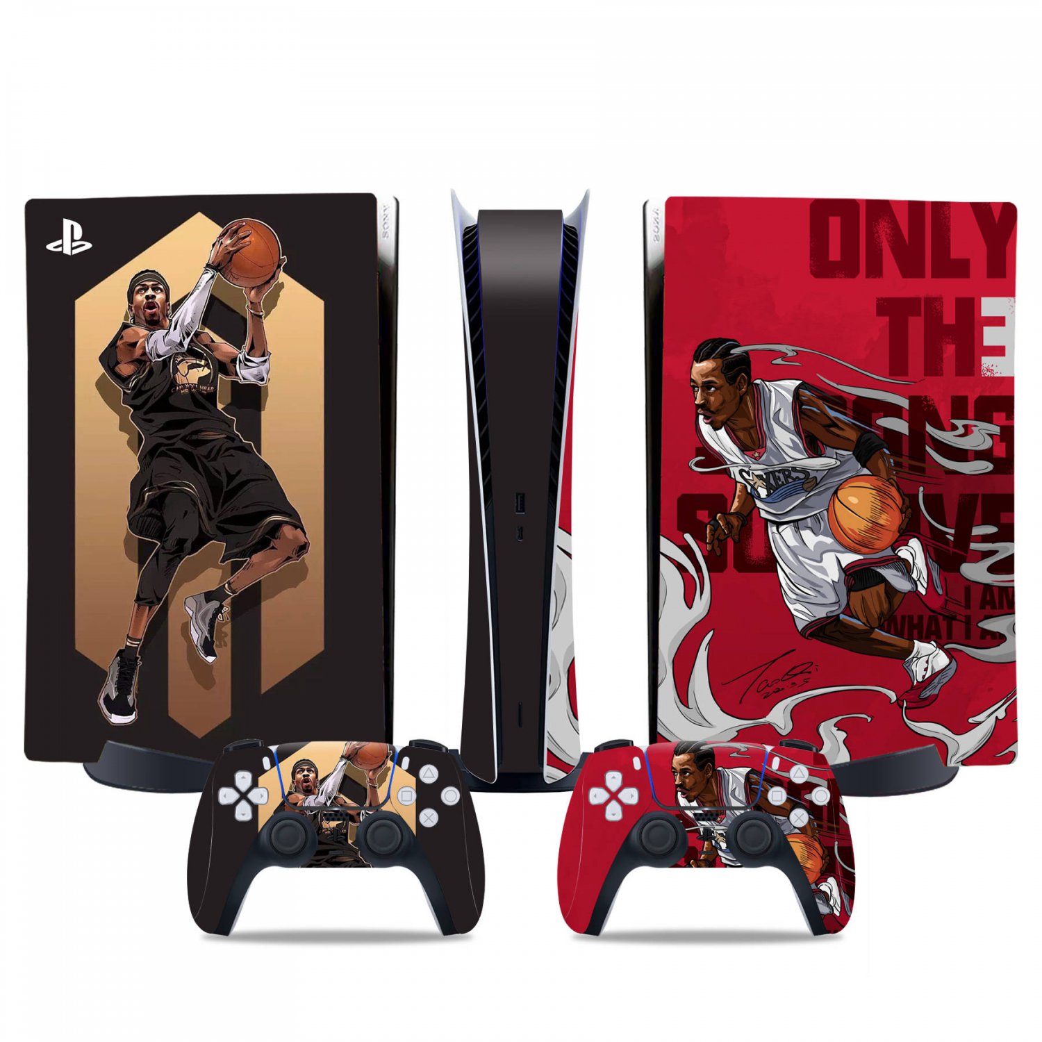 Allen Iverson decal skin for PS5 digital Console & 2 Controllers