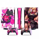 Anime Girl decal skin for PS5 digital Console & 2 Controllers