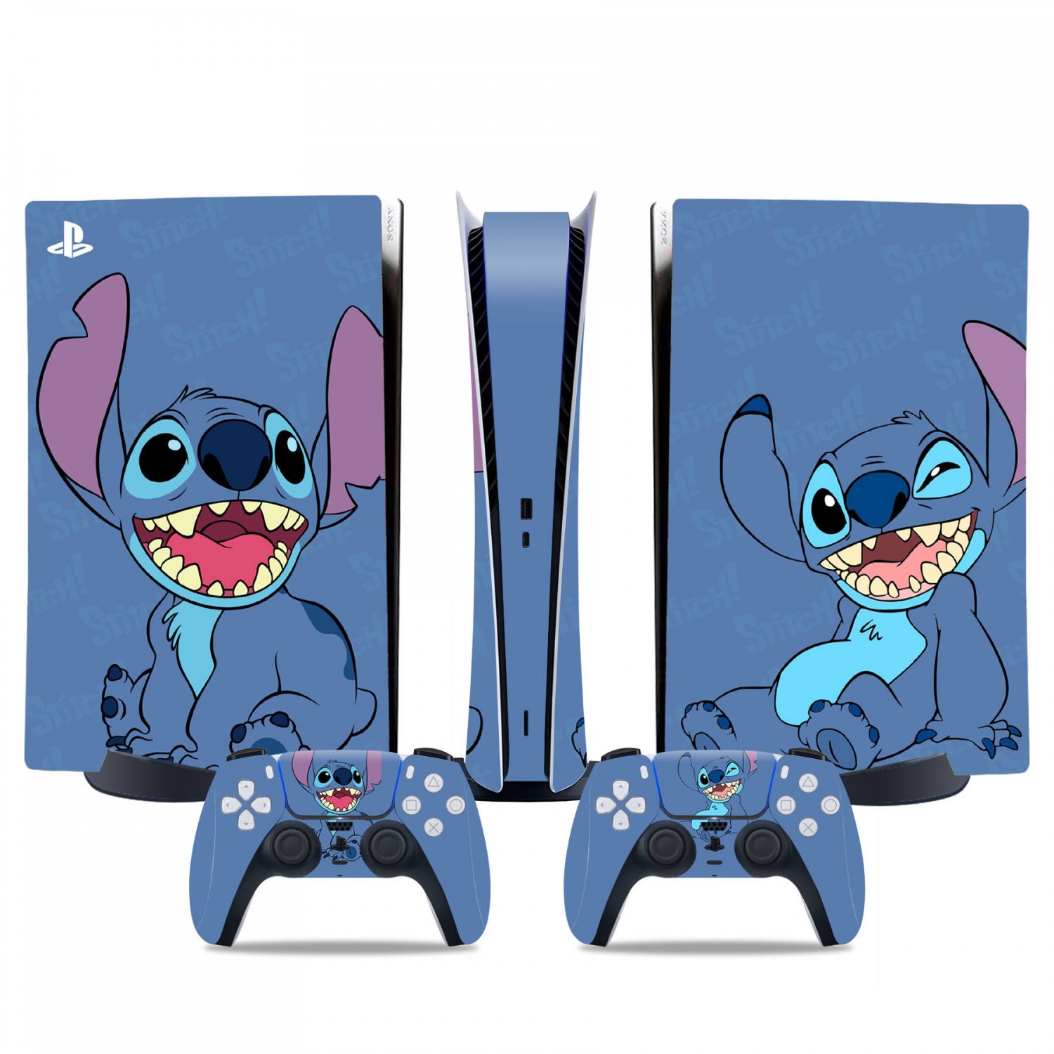 Lilo & Stitch decal skin for PS5 digital Console & 2 Controllers