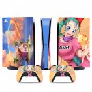 Bulma Dragon Ball decal skin for PS5 digital Console & 2 Controllers