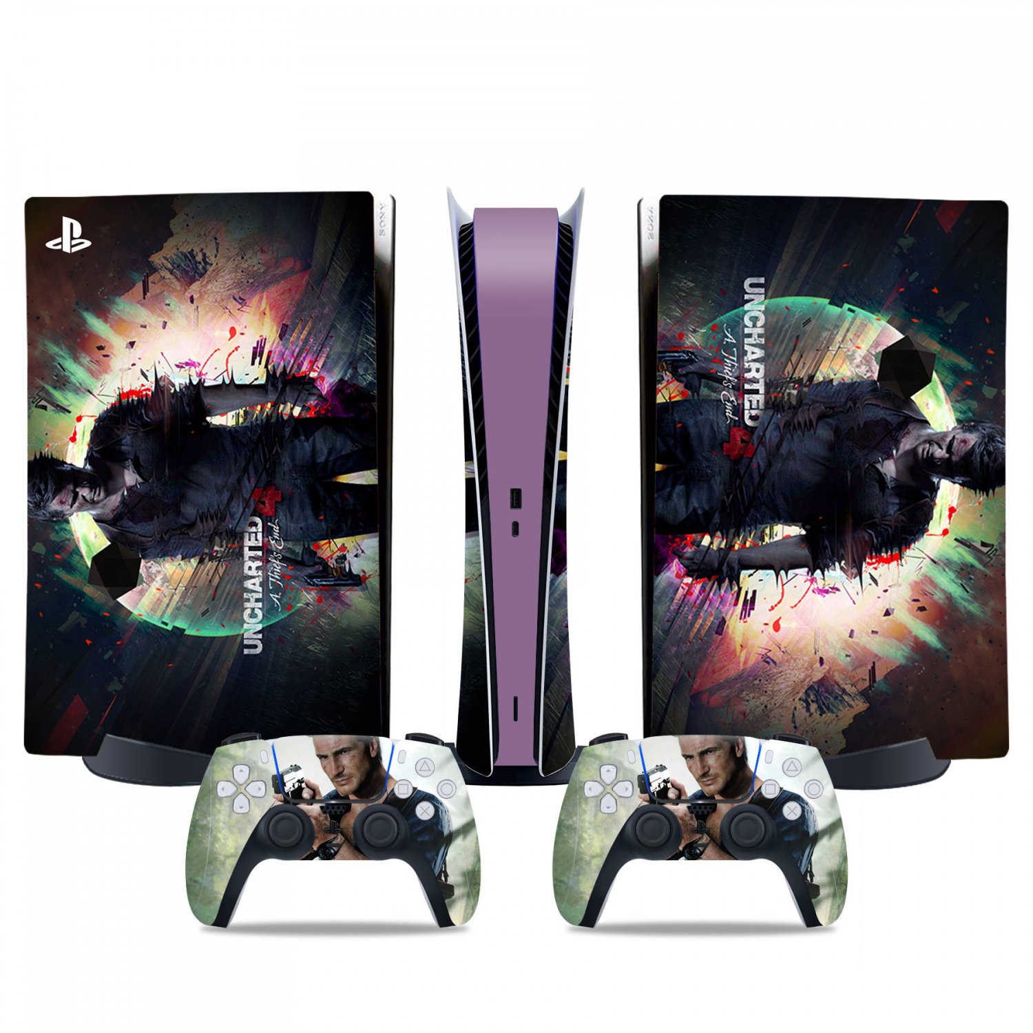 Uncharted decal skin for PS5 digital Console & 2 Controllers