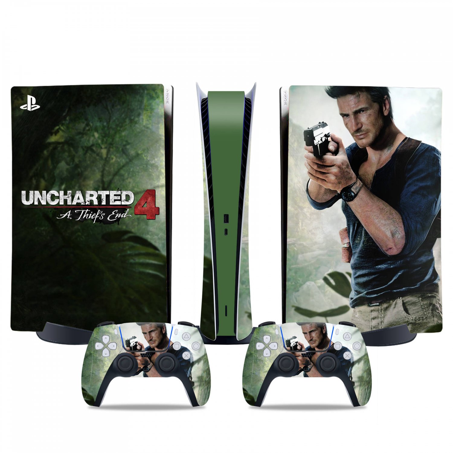 Uncharted decal skin for PS5 digital Console & 2 Controllers