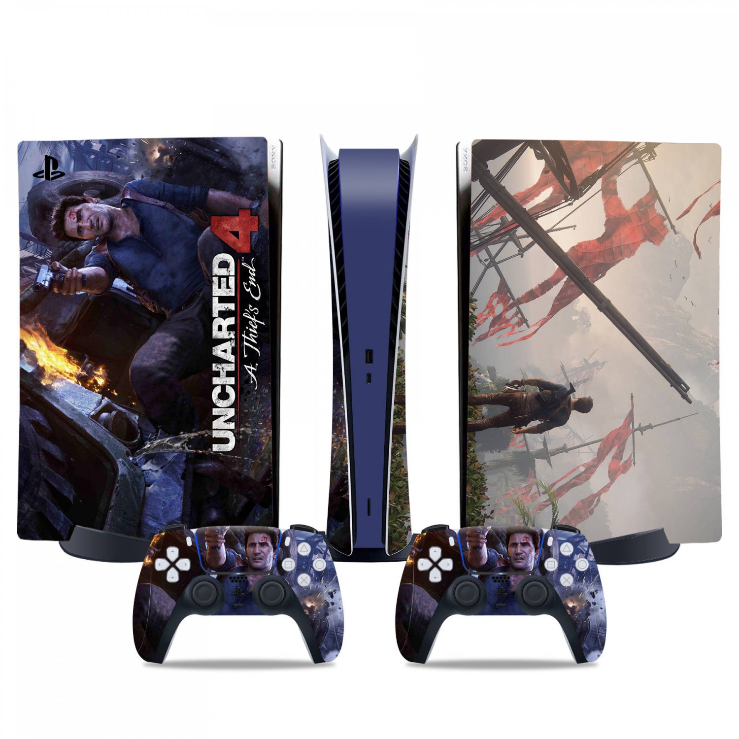 Uncharted decal skin for PS5 digital Console & 2 Controllers