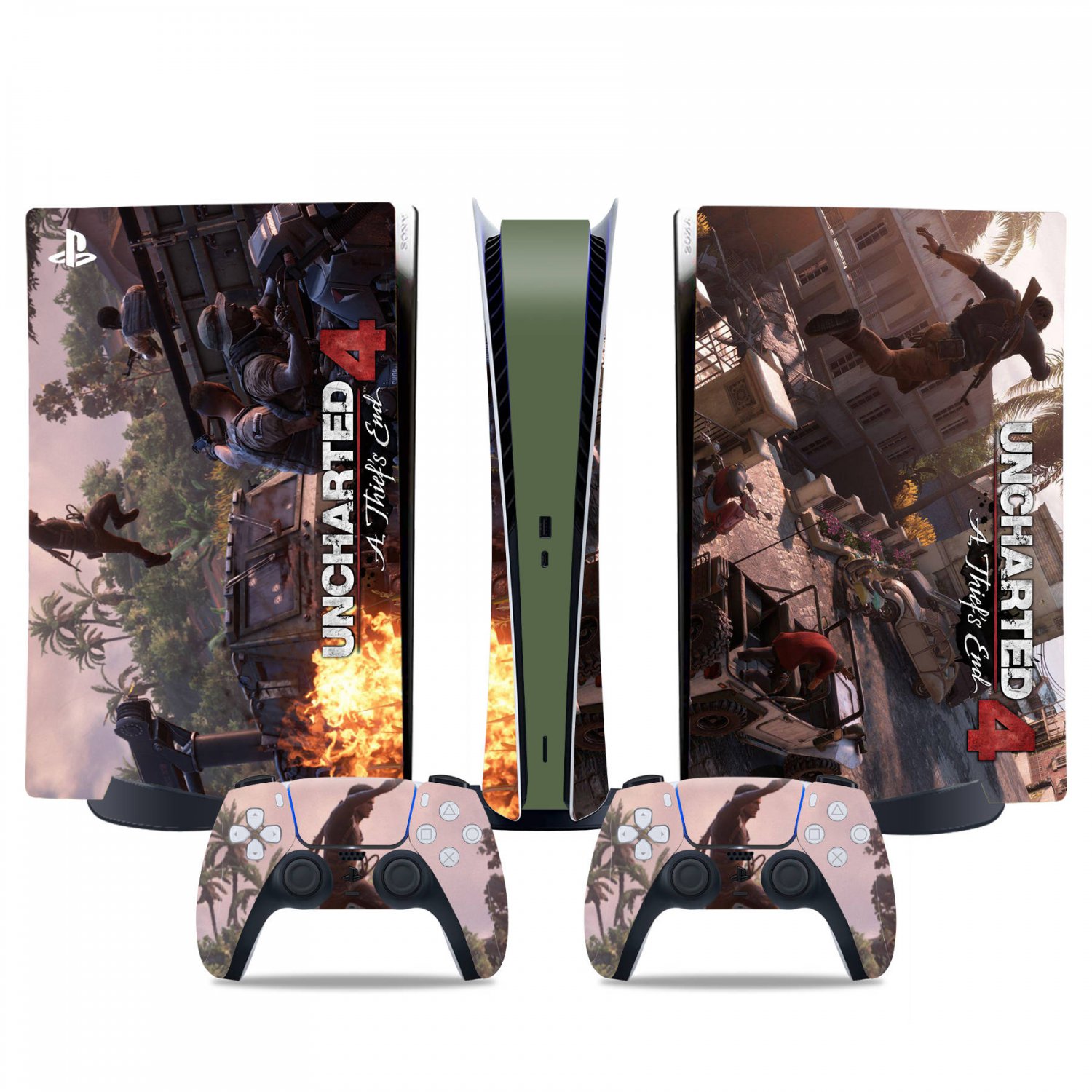 Uncharted decal skin for PS5 digital Console & 2 Controllers