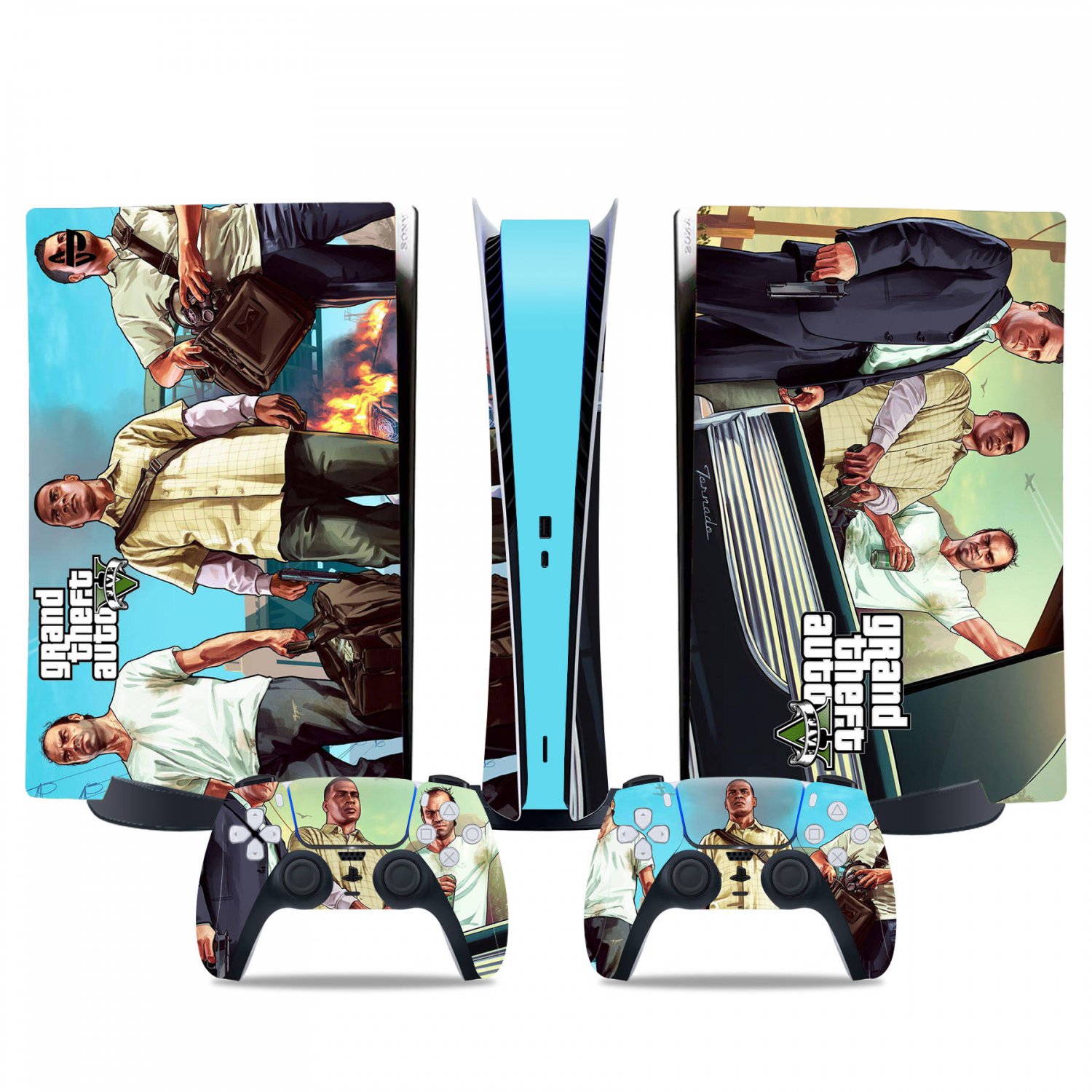 GTA 5 decal skin for PS5 digital Console & 2 Controllers