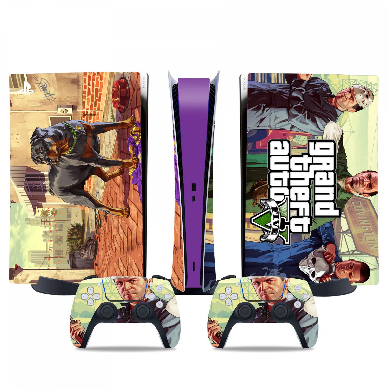 GTA 5 decal skin for PS5 digital Console & 2 Controllers