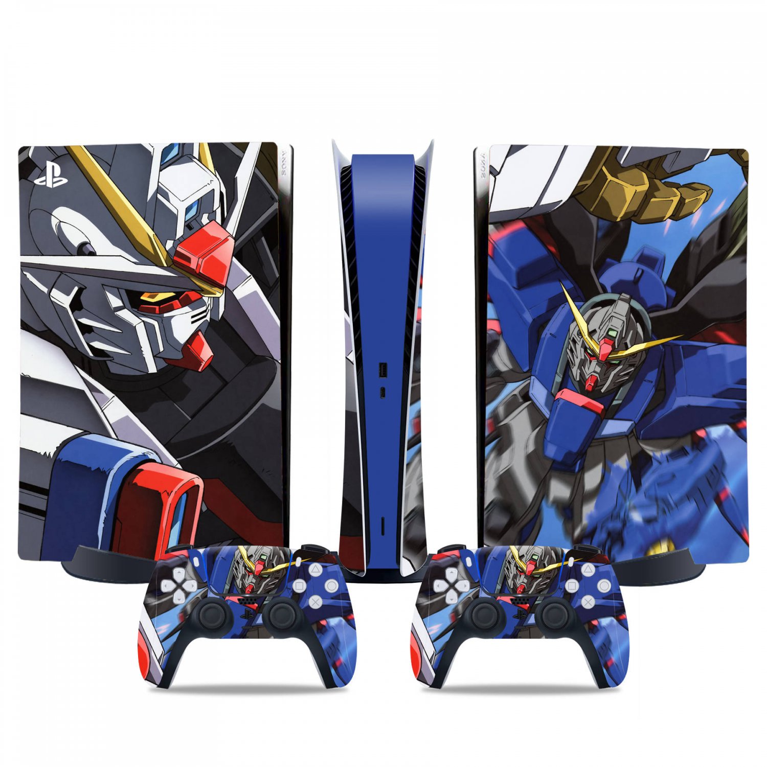 Gundam decal skin for PS5 digital Console & 2 Controllers