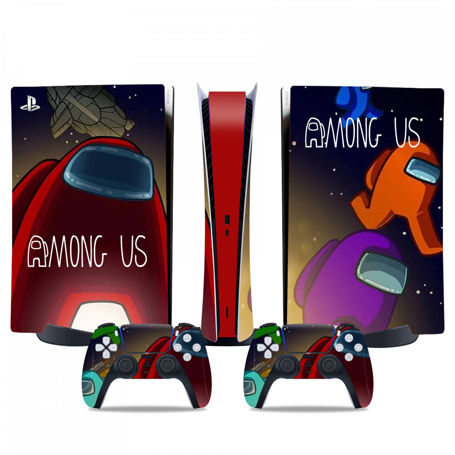 Among us decal skin for PS5 digital Console & 2 Controllers