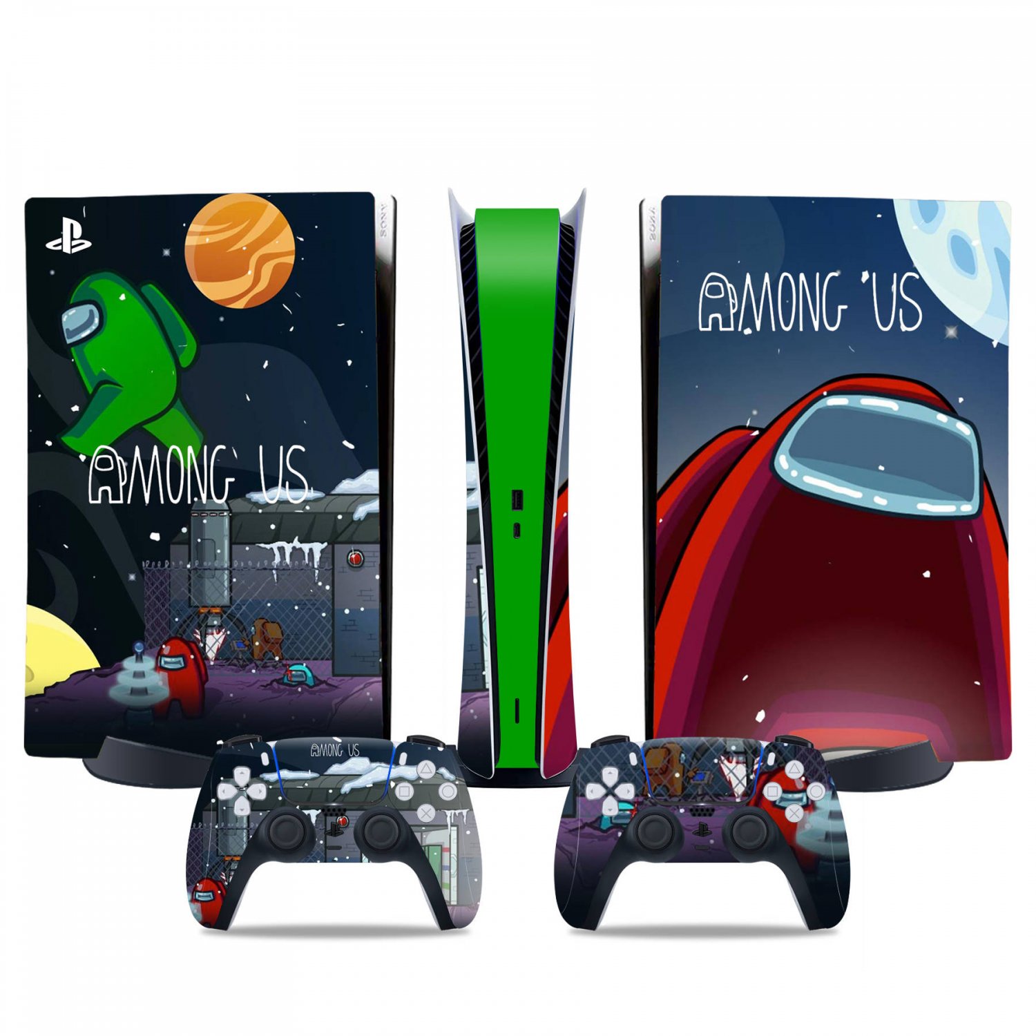 Among us decal skin for PS5 digital Console & 2 Controllers