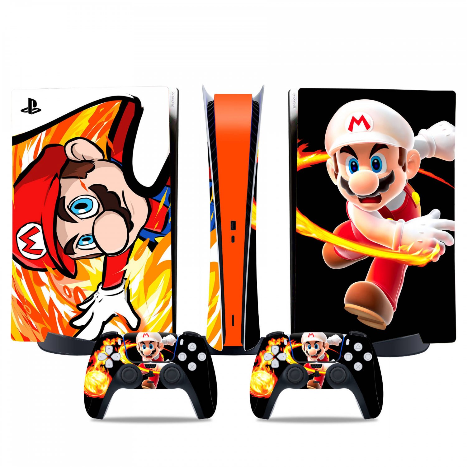 Super Mario decal skin for PS5 digital Console & 2 Controllers