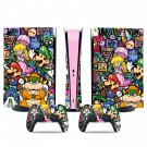 Super Mario decal skin for PS5 digital Console & 2 Controllers