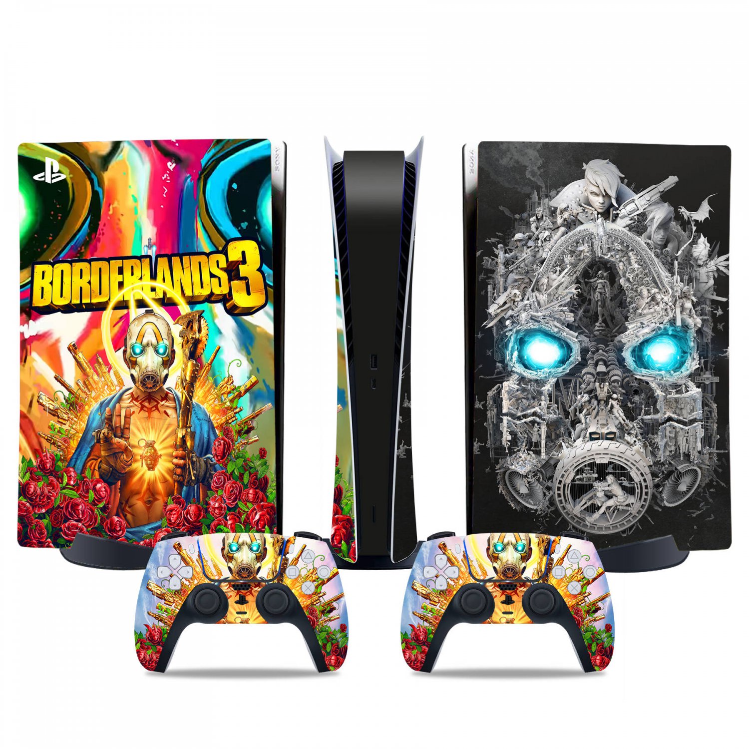 Borderlands 3 decal skin for PS5 digital Console & 2 Controllers