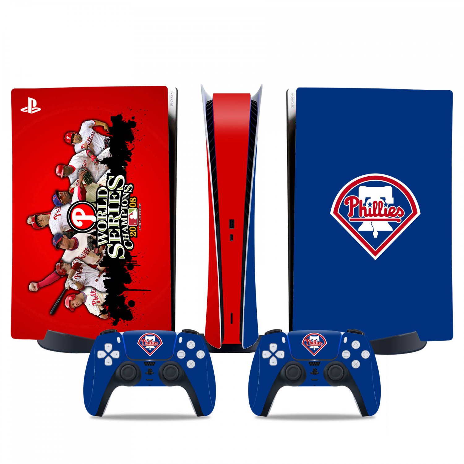 Philadelphia Phillies decal skin for PS5 digital Console & 2 Controllers